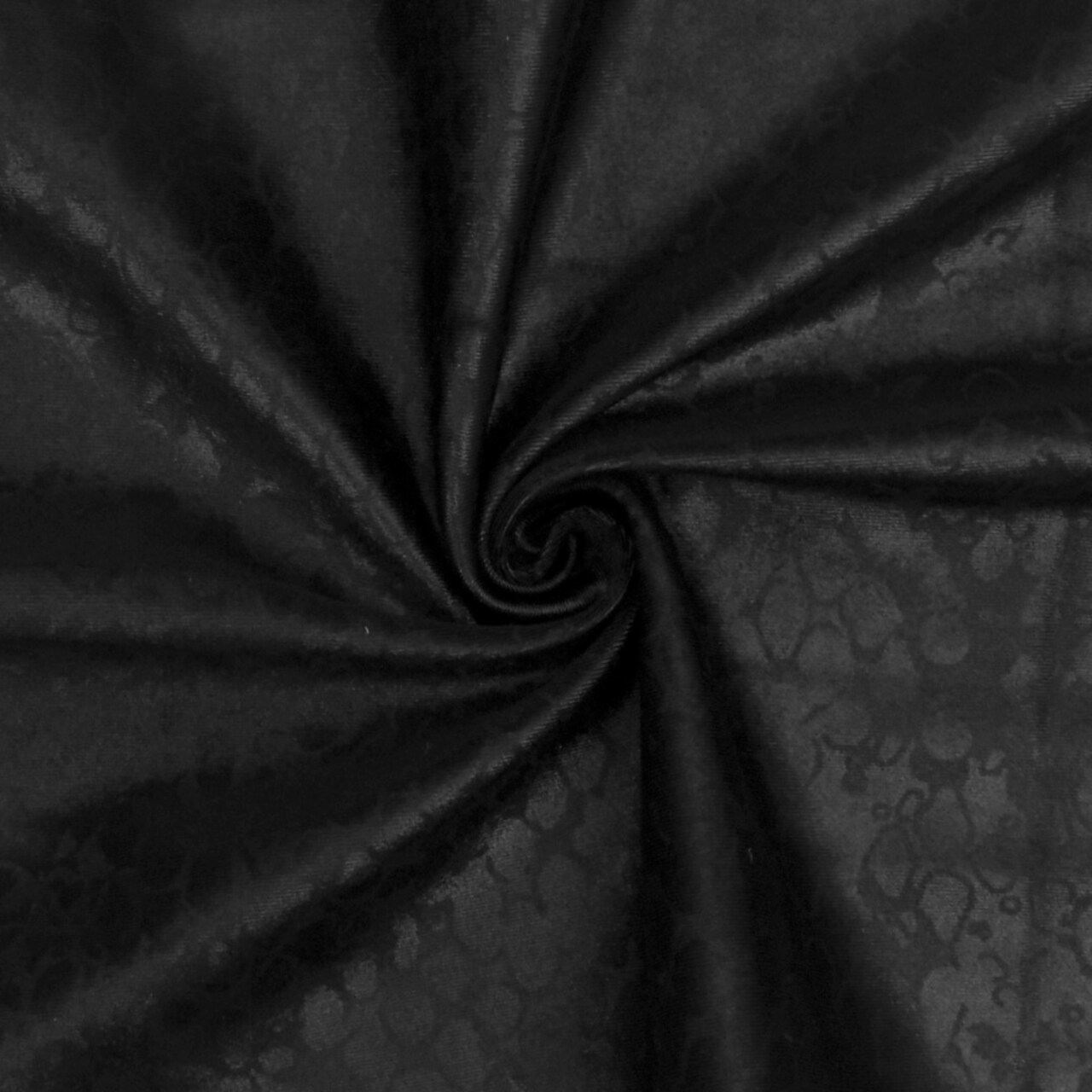 Pearl Black Famous Maker Reptile Printed Stretch Tricot Swimwear Fabric By the Yard